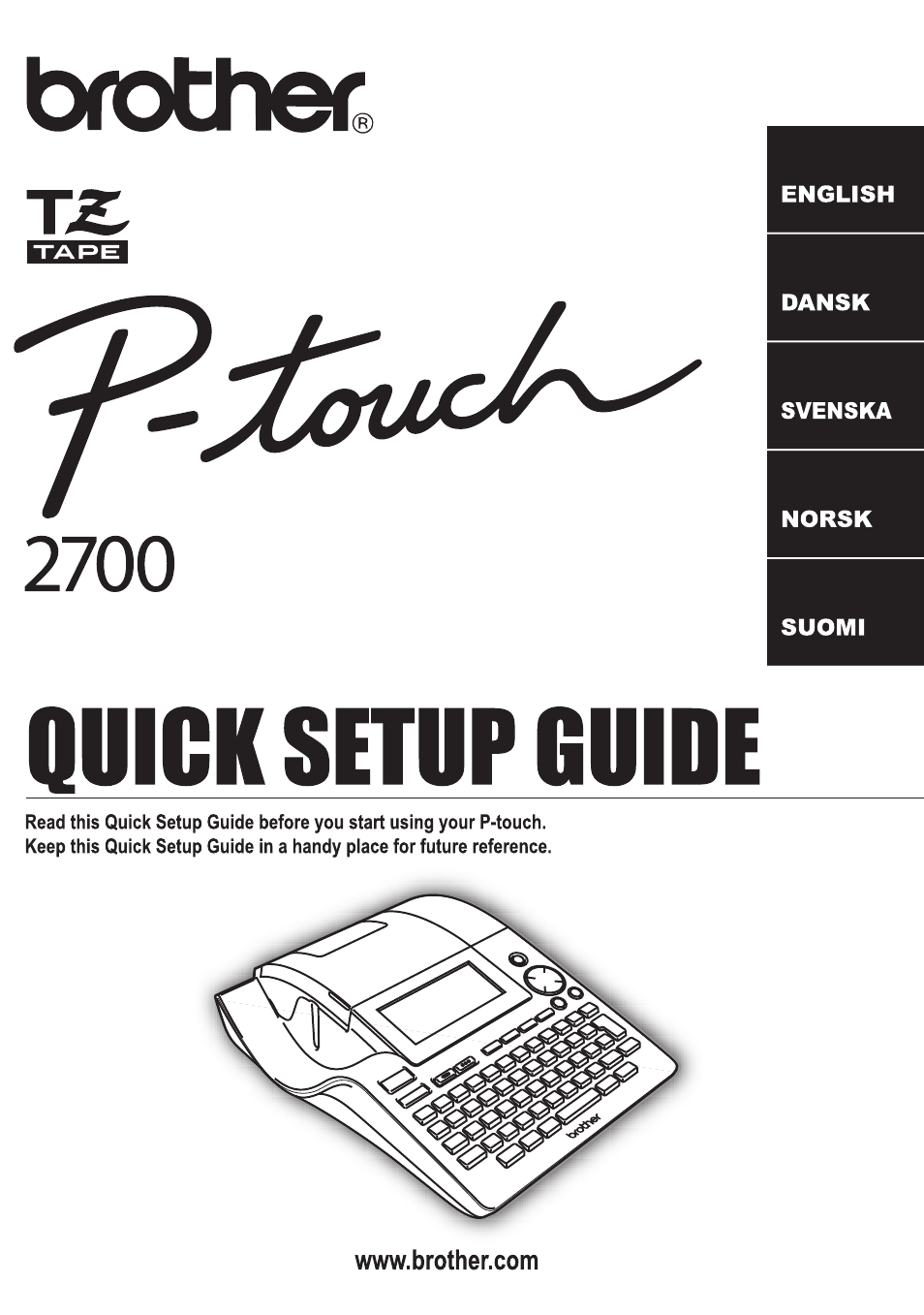 Brother PT-2700 User Manual | 62 pages