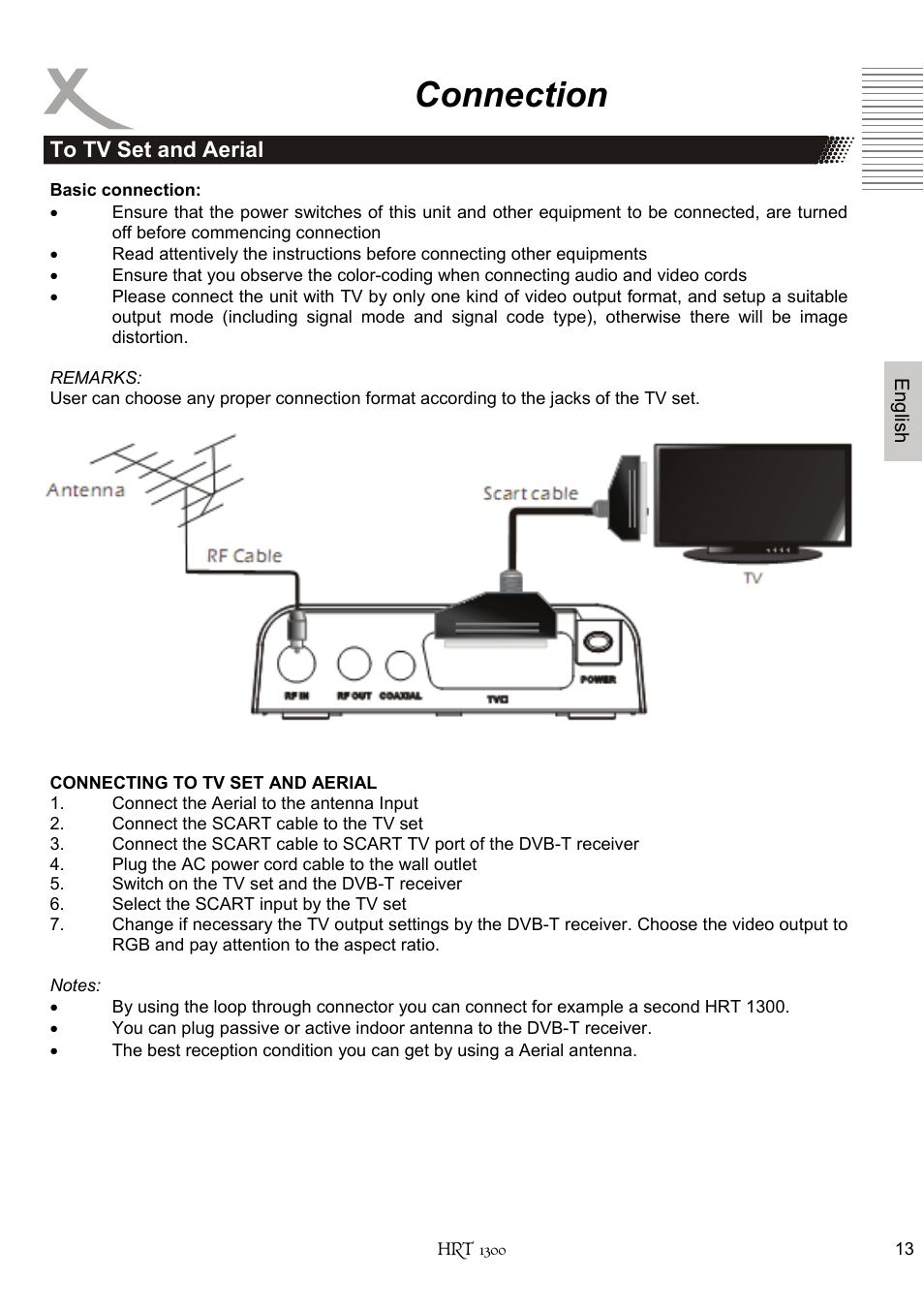 Connection | Xoro HRT 1300 User Manual | Page 53 / 120