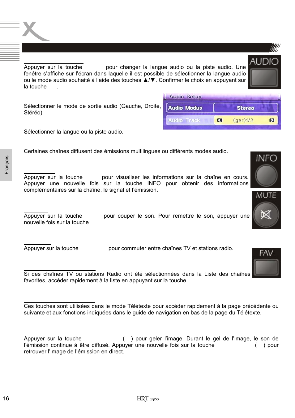 Opération | Xoro HRT 1300 User Manual | Page 94 / 120