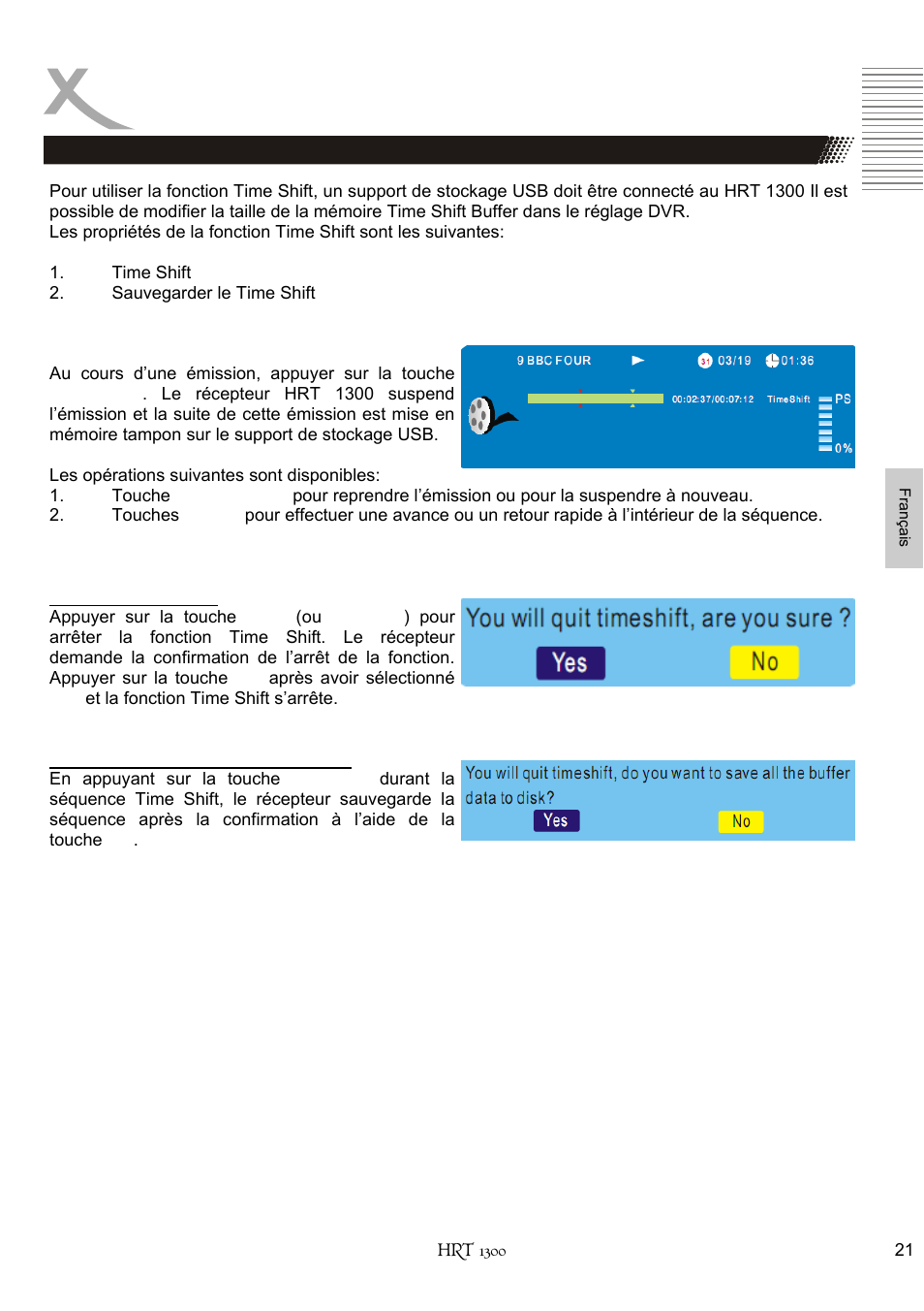 Enregistrement | Xoro HRT 1300 User Manual | Page 99 / 120