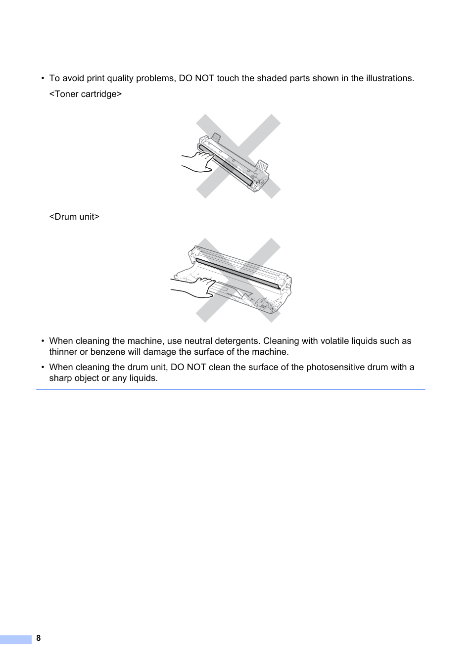 Drum unit | Brother MFC-1810E User Manual | Page 8 / 17