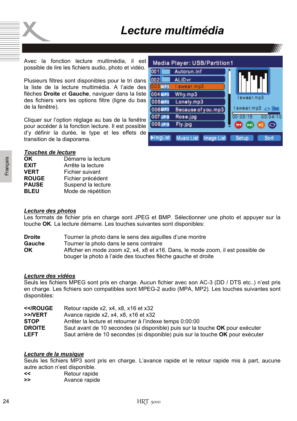 Lecture multimédia | Xoro HRT 5000 User Manual | Page 102 / 120