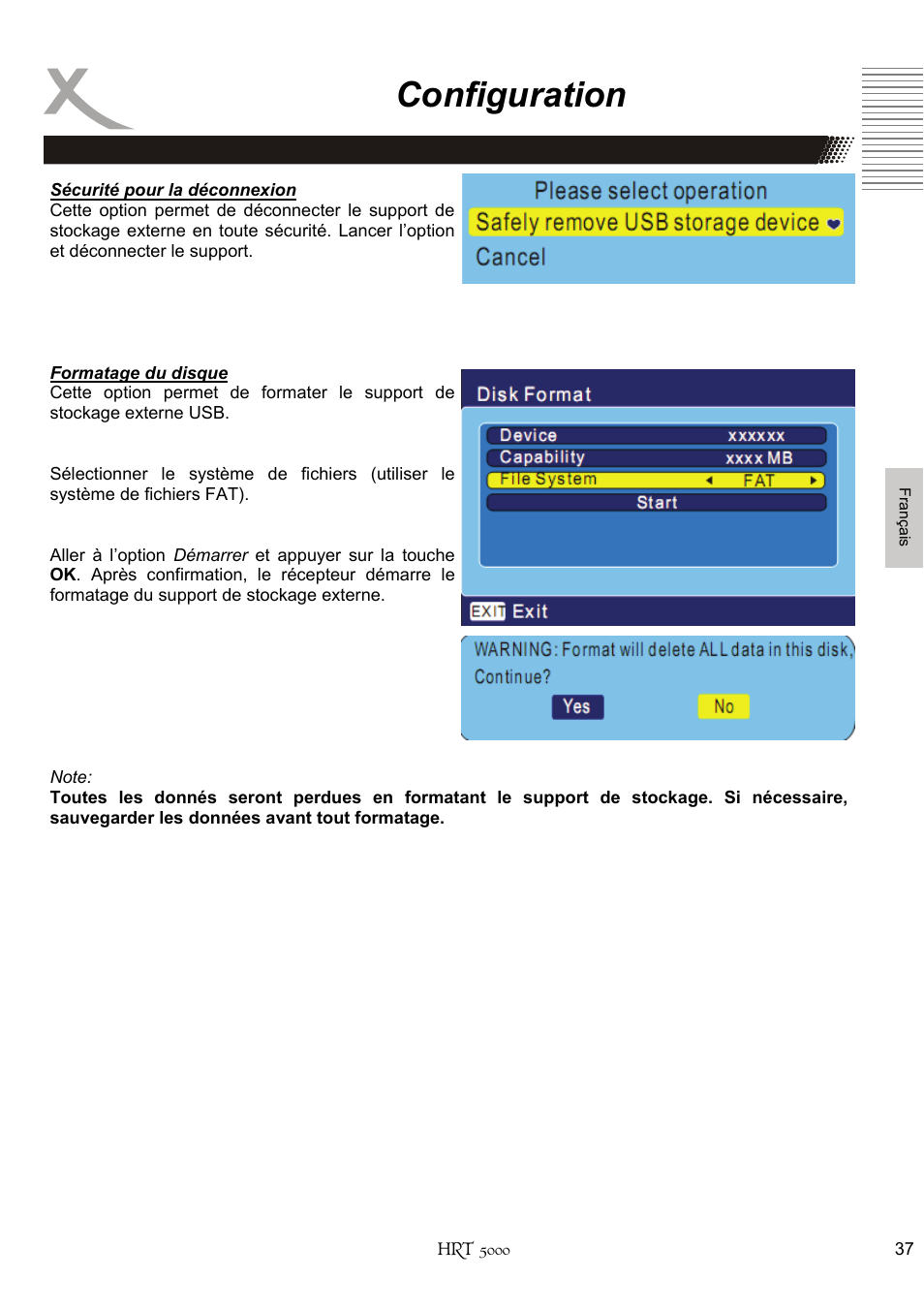 Configuration | Xoro HRT 5000 User Manual | Page 115 / 120