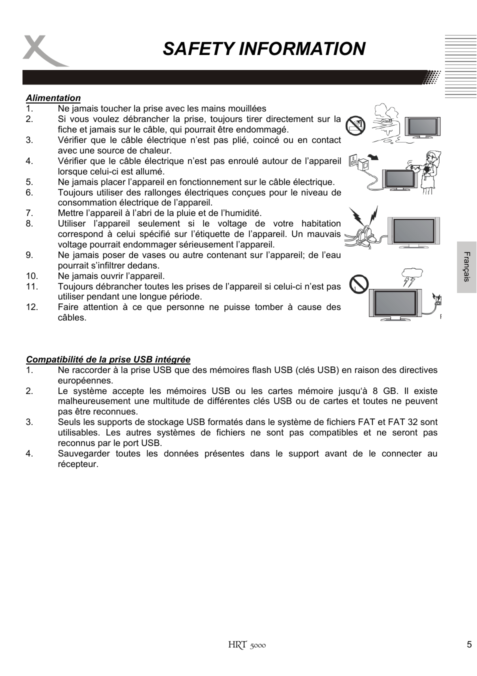 Safety information | Xoro HRT 5000 User Manual | Page 83 / 120