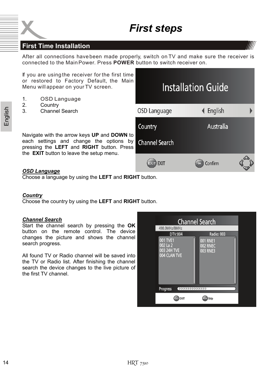 First steps | Xoro HRT 7510 User Manual | Page 54 / 102