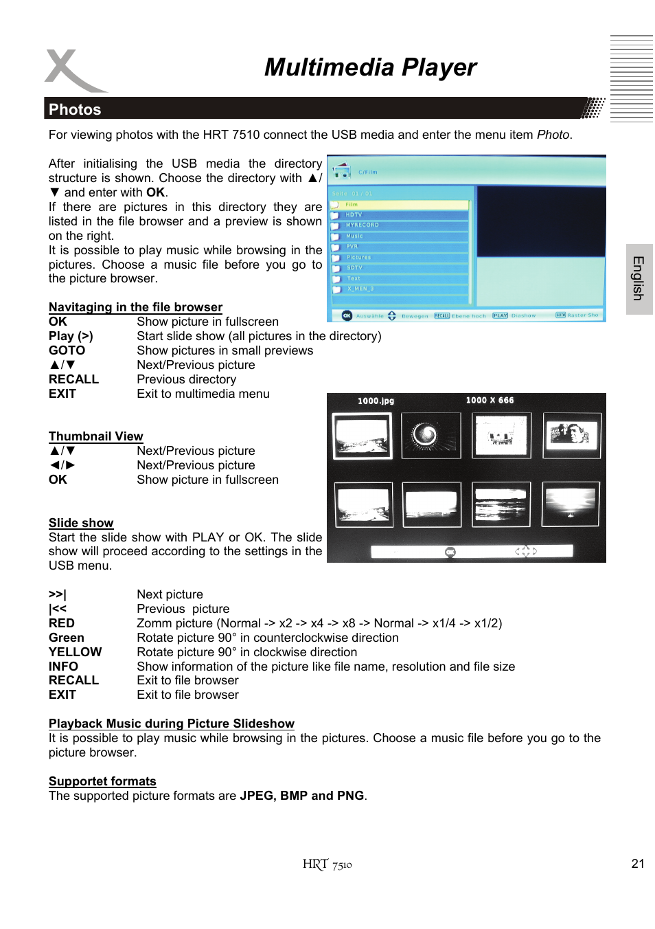Multimedia player | Xoro HRT 7510 User Manual | Page 61 / 102