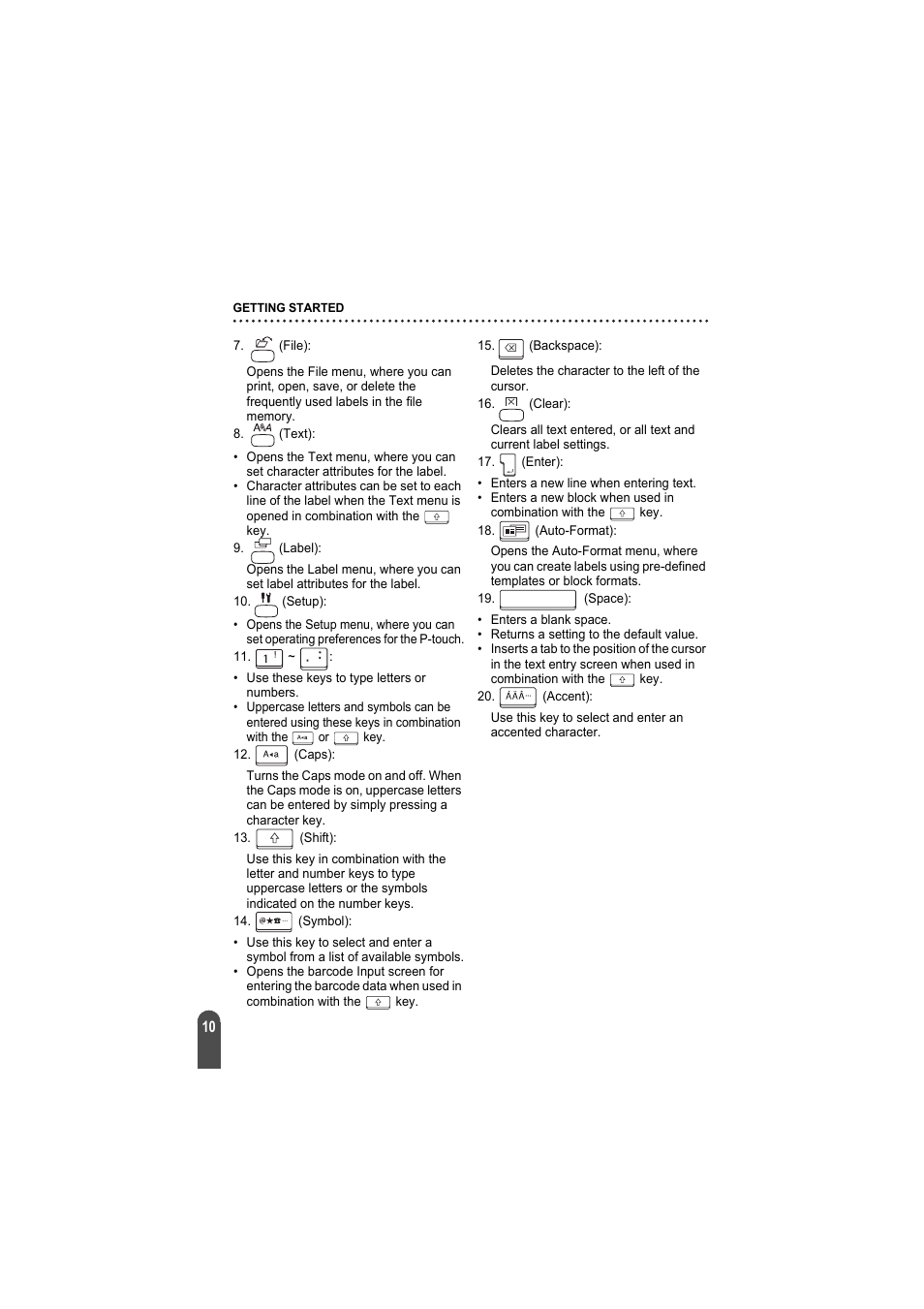 Brother PT-2100 User Manual | Page 11 / 92