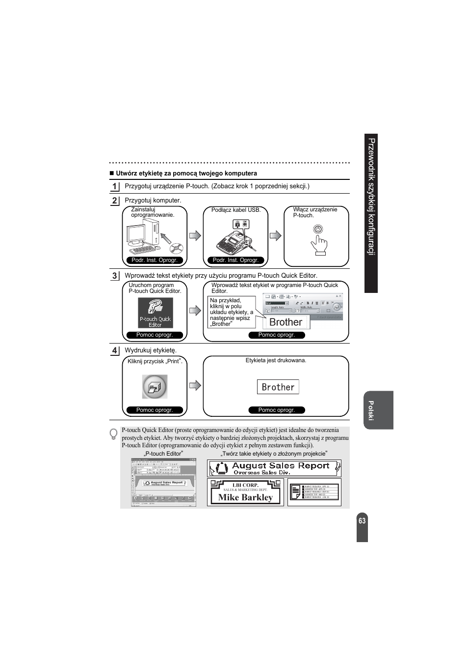 Brother PT-2100 User Manual | Page 64 / 92