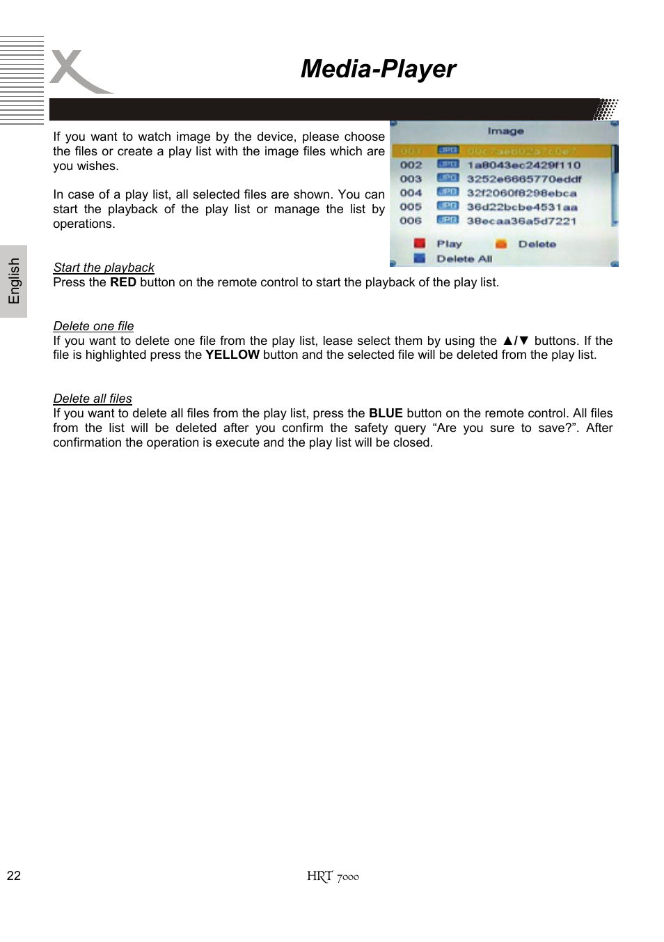 Media-player | Xoro HRT 7000 User Manual | Page 22 / 45