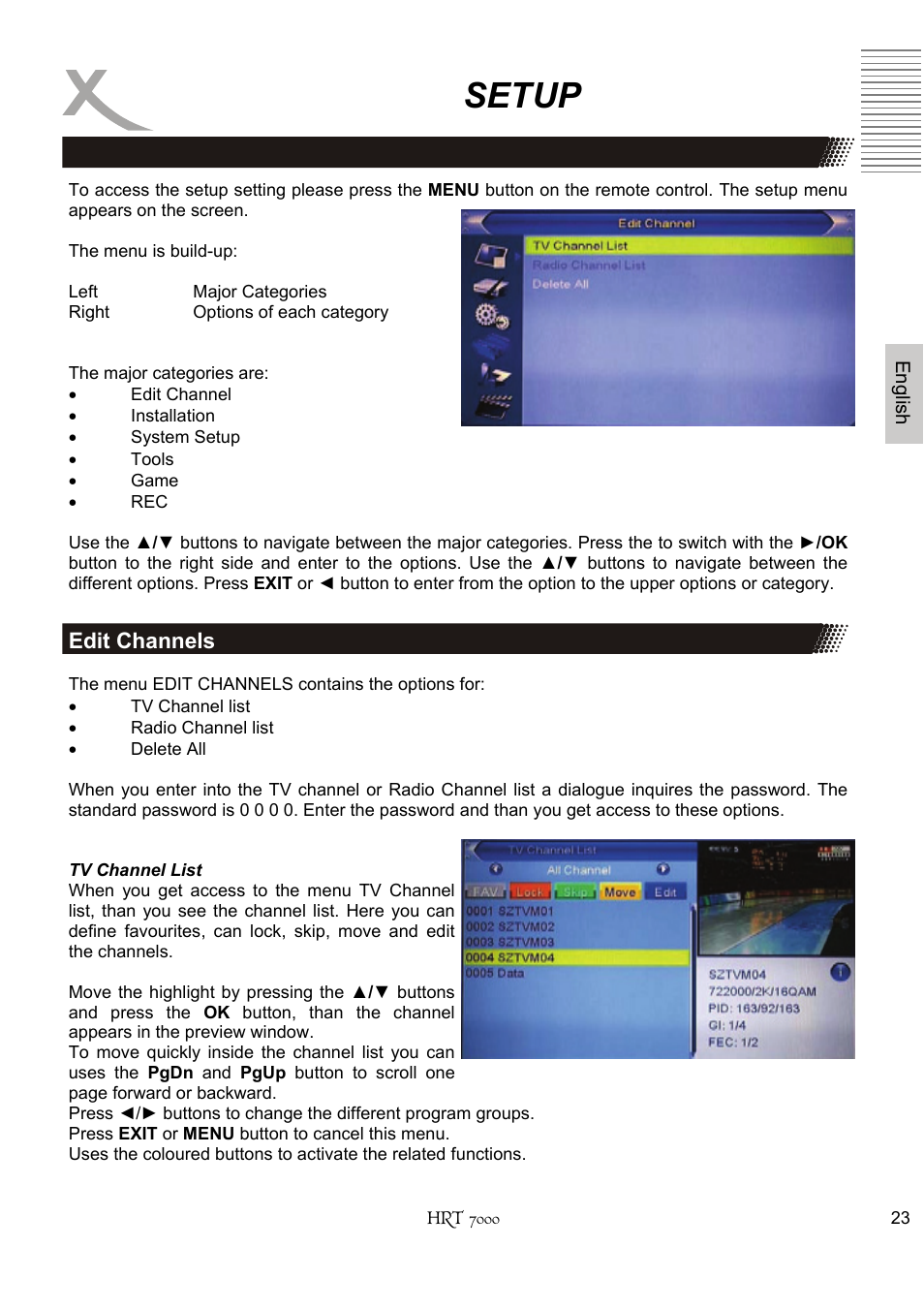 Setup | Xoro HRT 7000 User Manual | Page 23 / 45