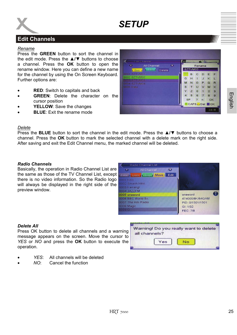 Setup | Xoro HRT 7000 User Manual | Page 25 / 45
