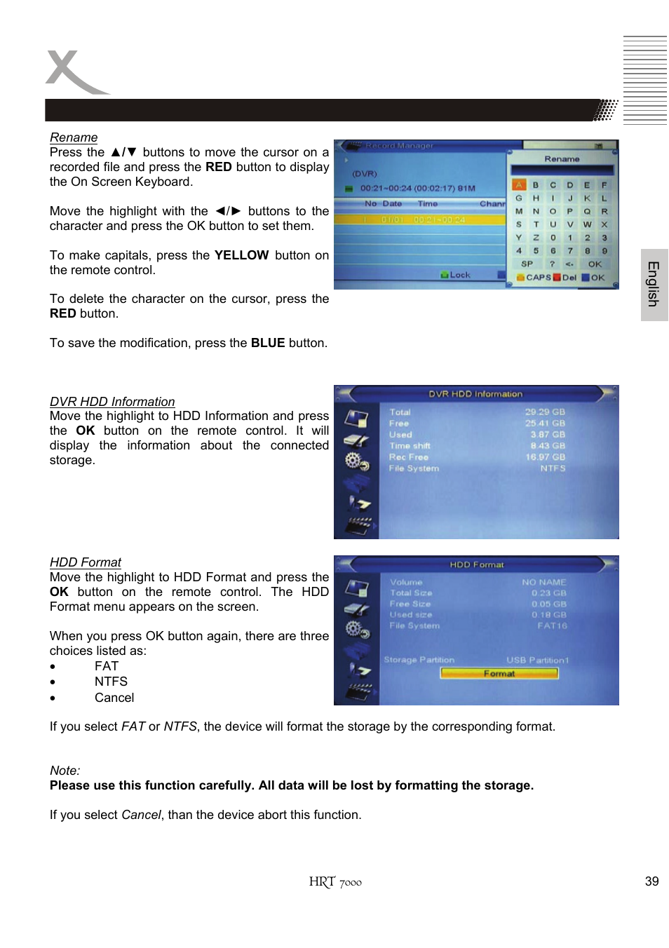 Xoro HRT 7000 User Manual | Page 39 / 45