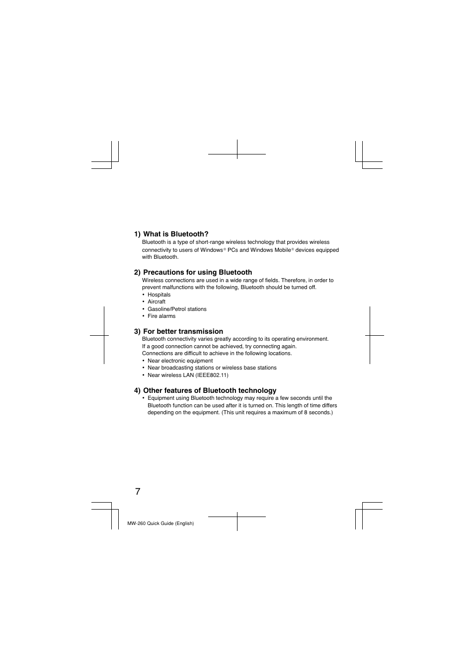 Brother MW-260 User Manual | Page 8 / 16