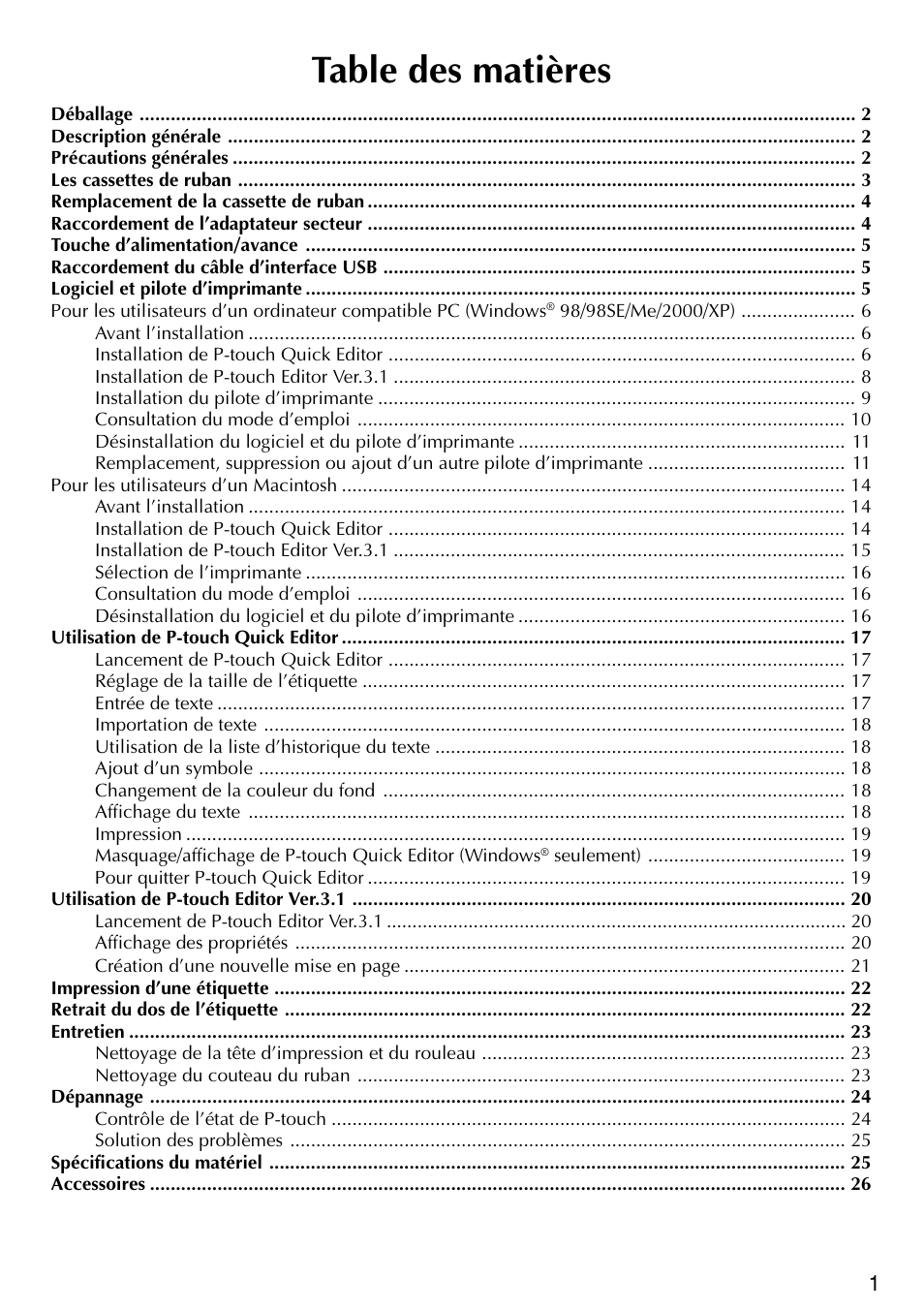 Brother PT-2420PC User Manual | Page 35 / 280