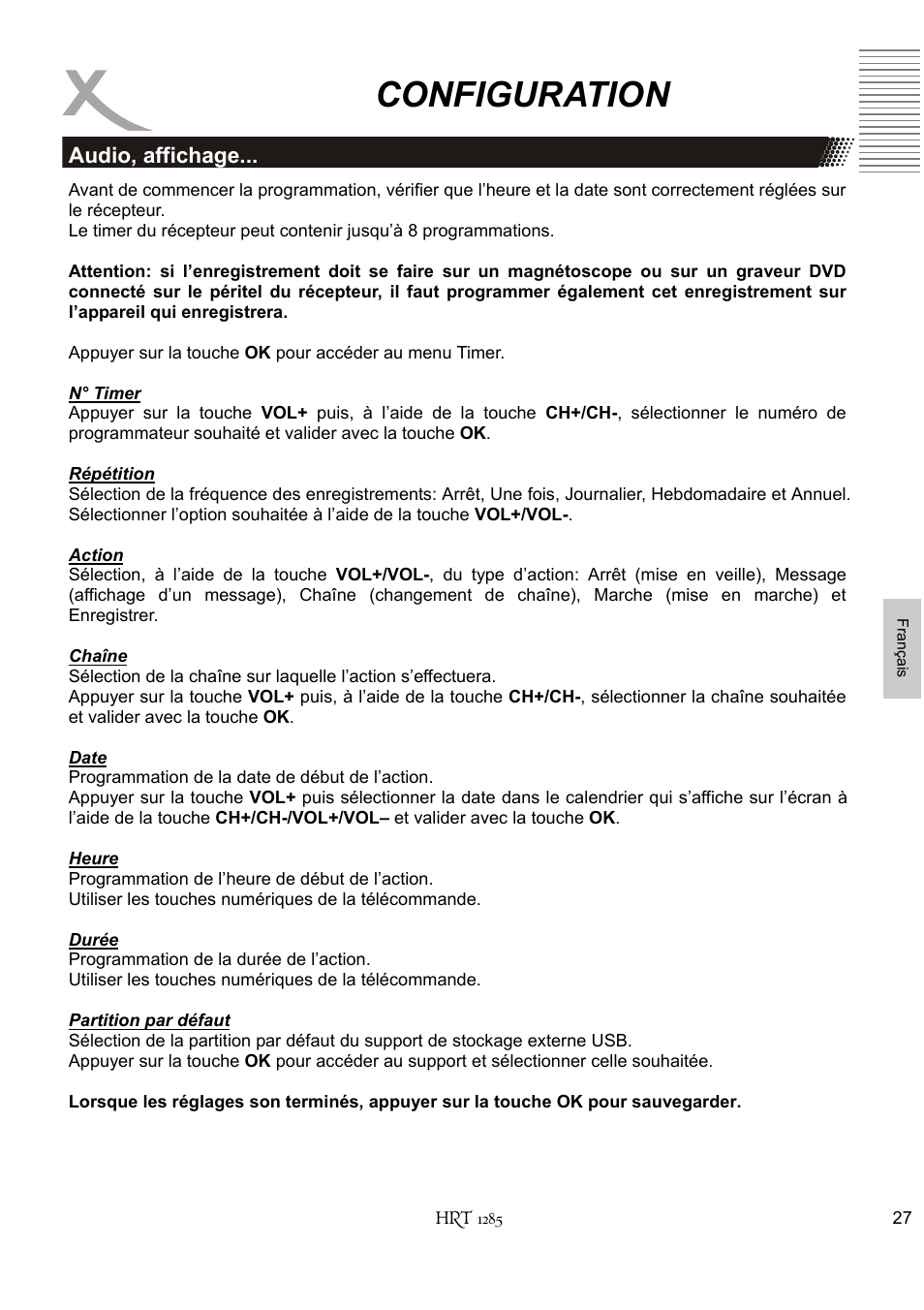 Configuration | Xoro HRT 1285 User Manual | Page 113 / 134