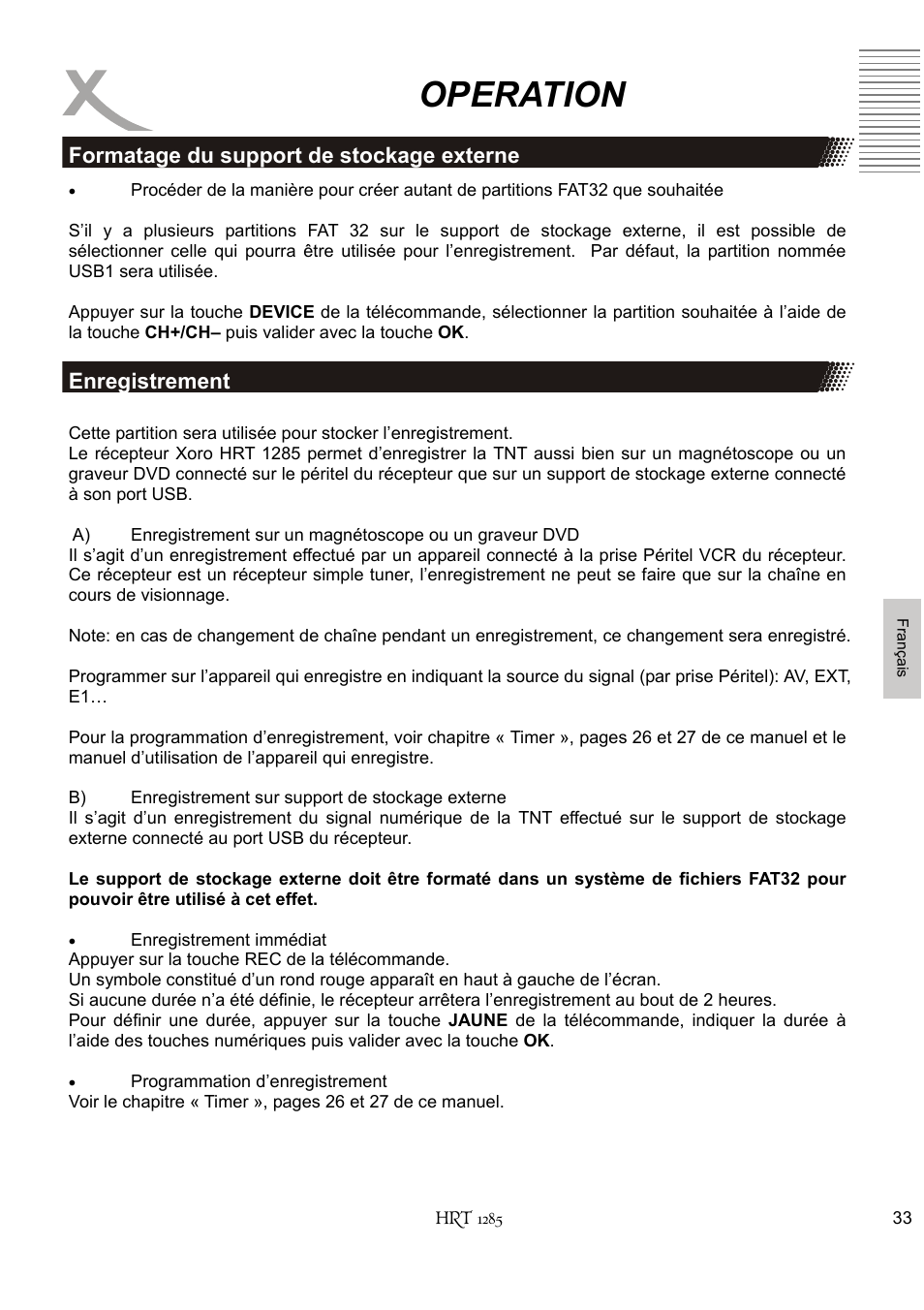 Operation | Xoro HRT 1285 User Manual | Page 119 / 134
