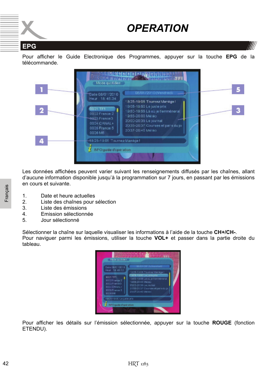 Operation | Xoro HRT 1285 User Manual | Page 128 / 134