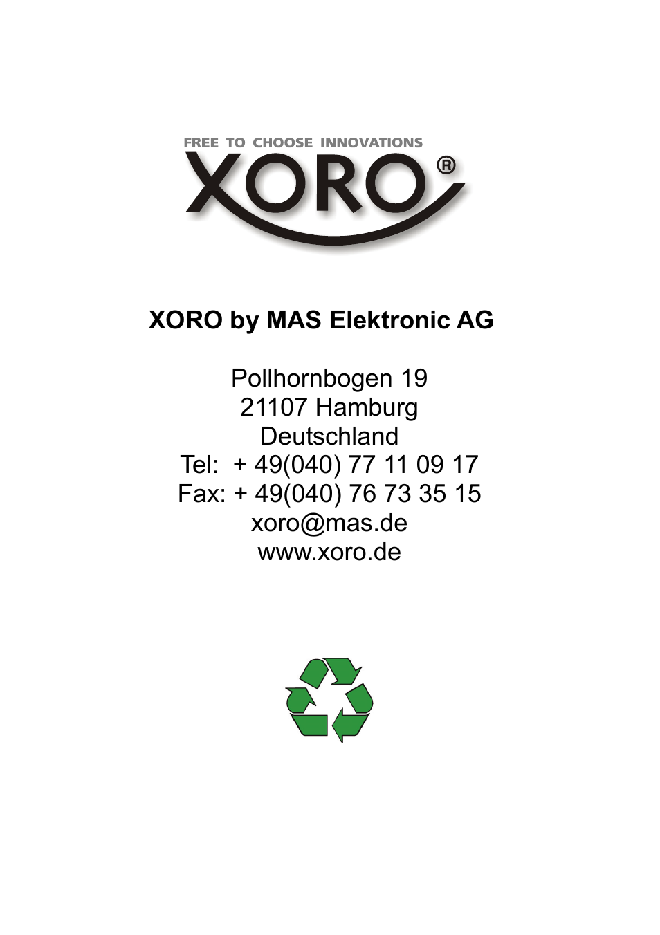Xoro HRT 1285 User Manual | Page 134 / 134