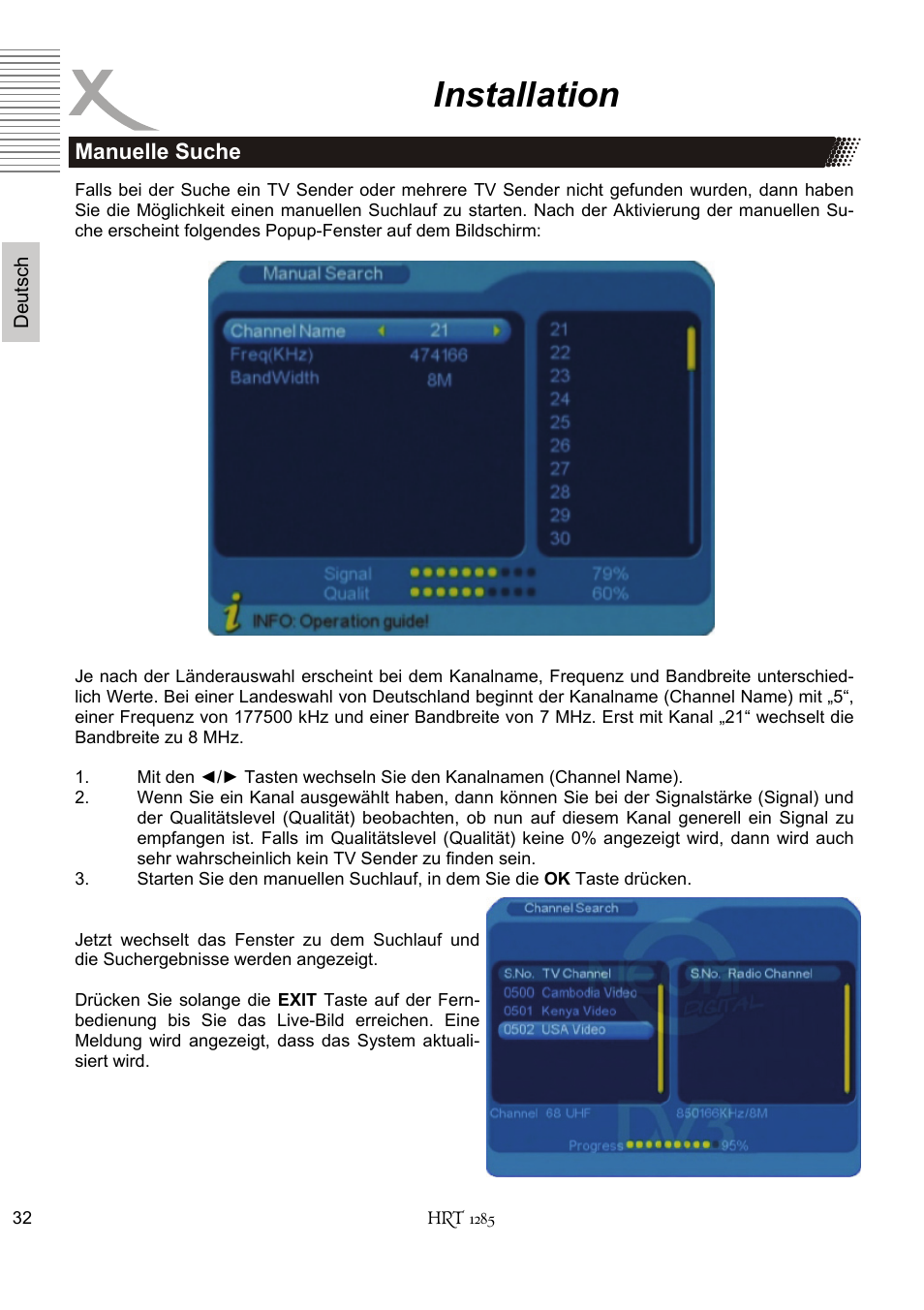 Installation | Xoro HRT 1285 User Manual | Page 32 / 134