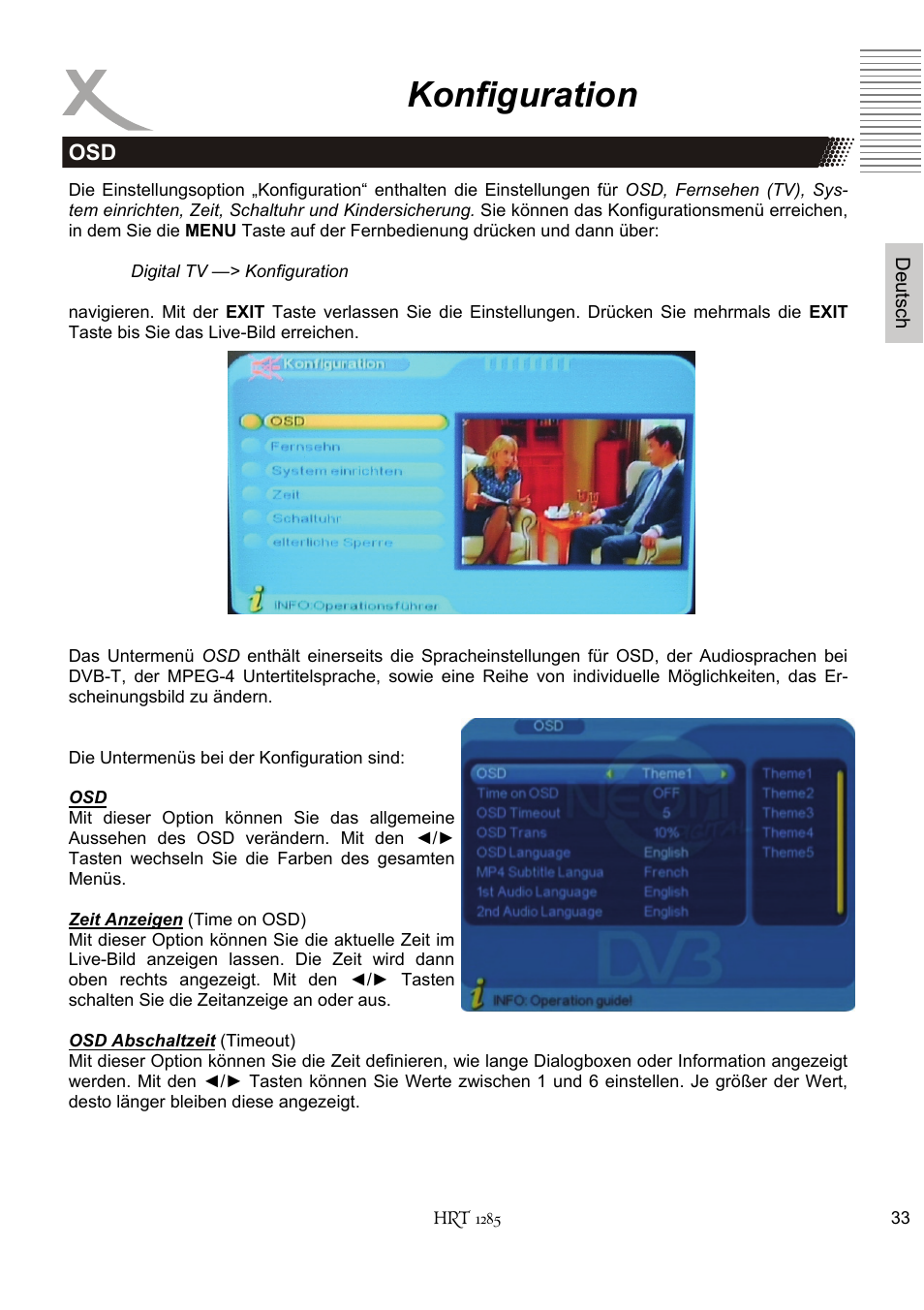 Konfiguration | Xoro HRT 1285 User Manual | Page 33 / 134