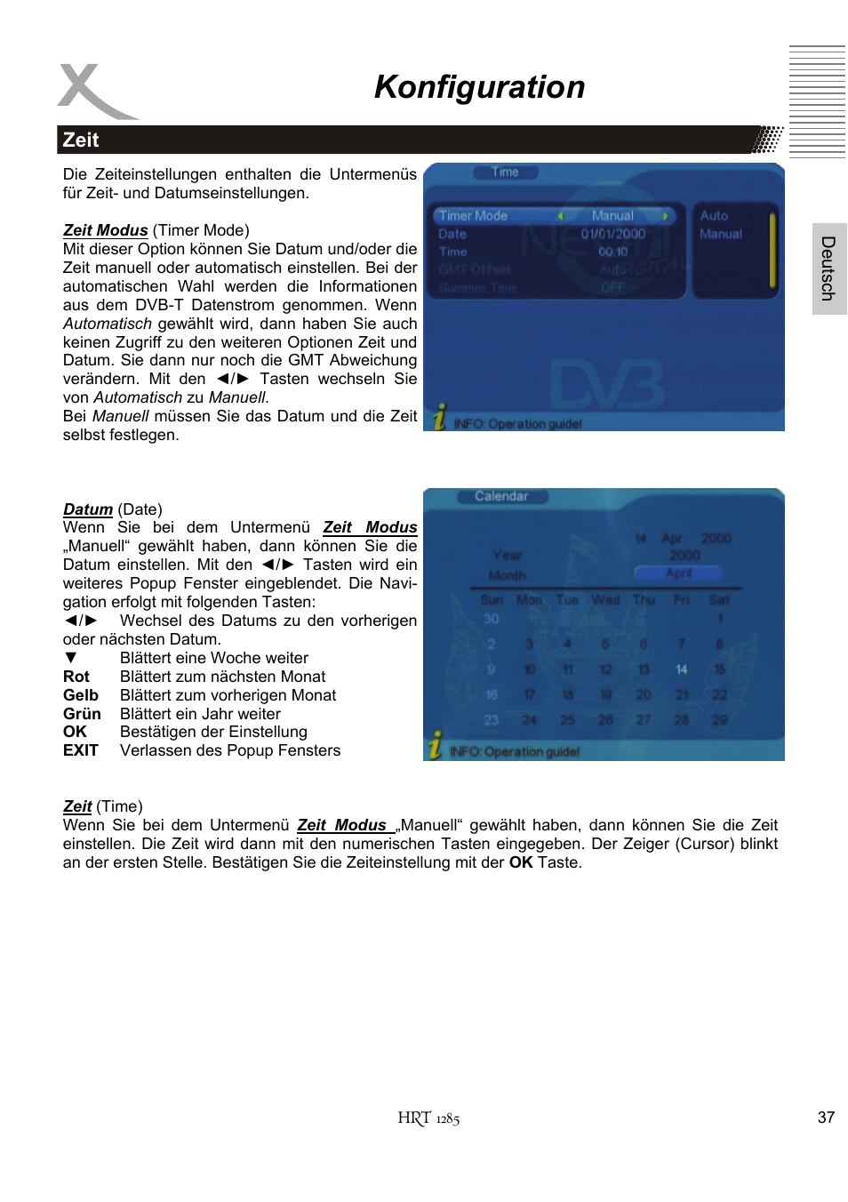 Konfiguration | Xoro HRT 1285 User Manual | Page 37 / 134