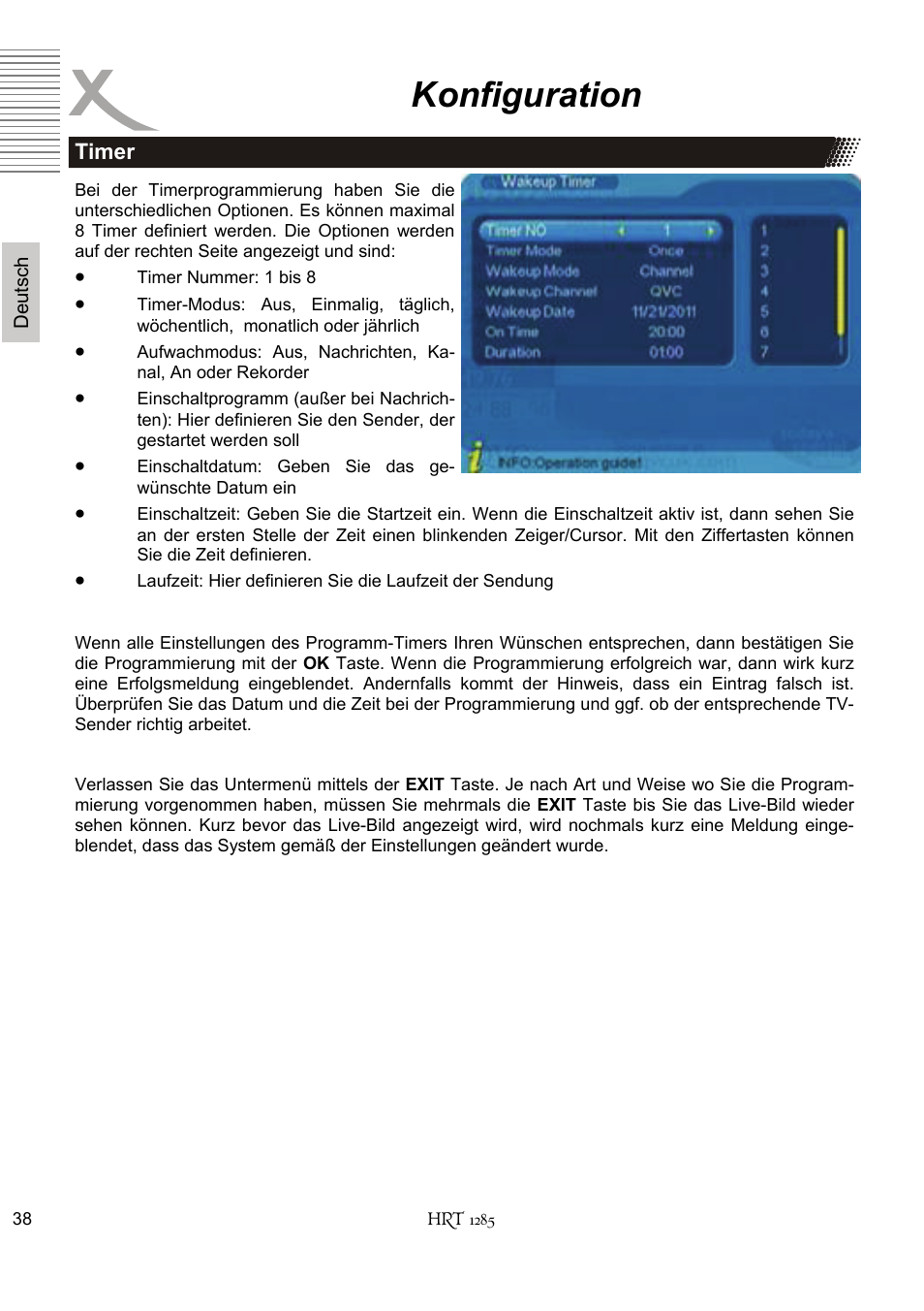 Konfiguration | Xoro HRT 1285 User Manual | Page 38 / 134