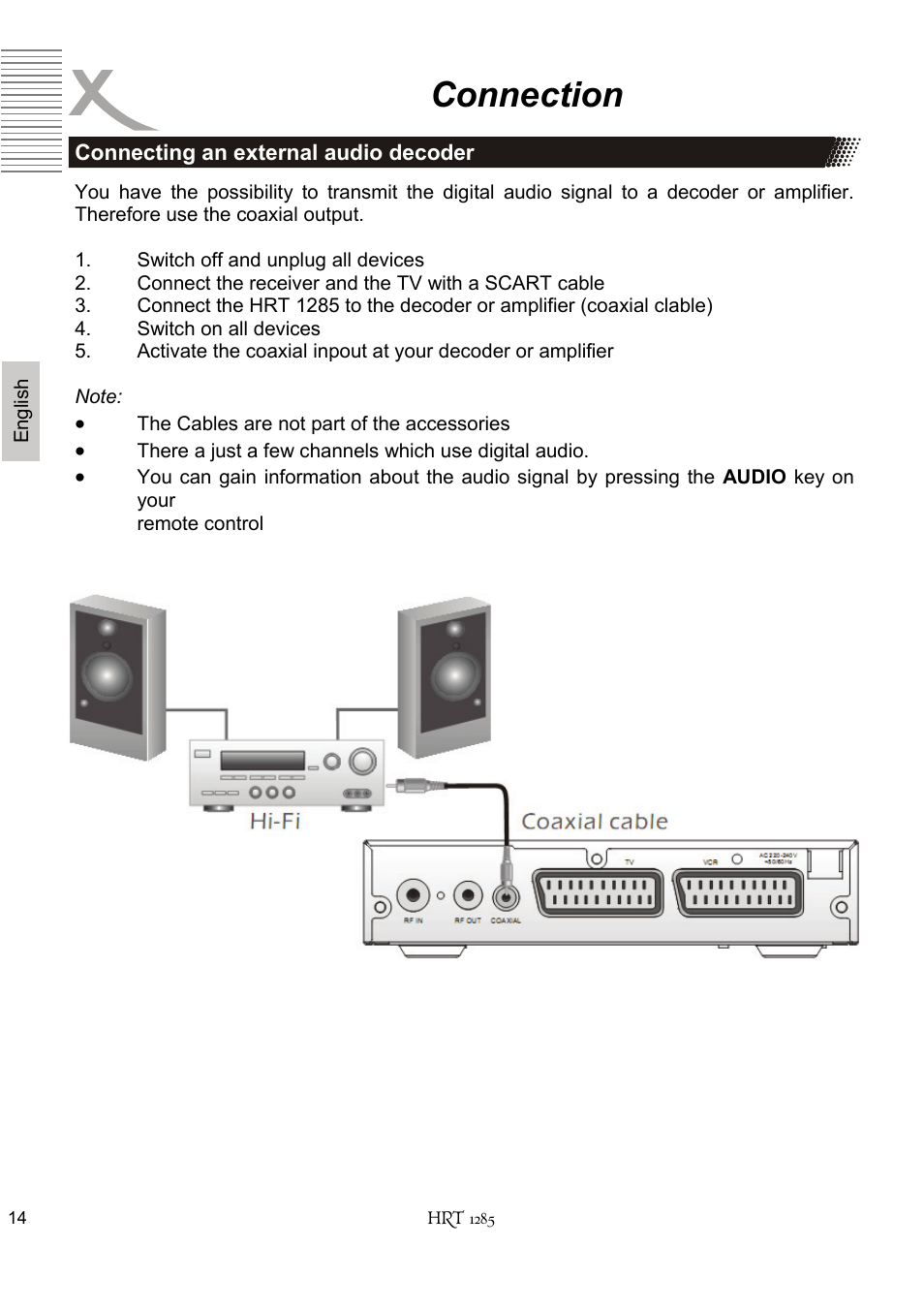 Connection | Xoro HRT 1285 User Manual | Page 66 / 134