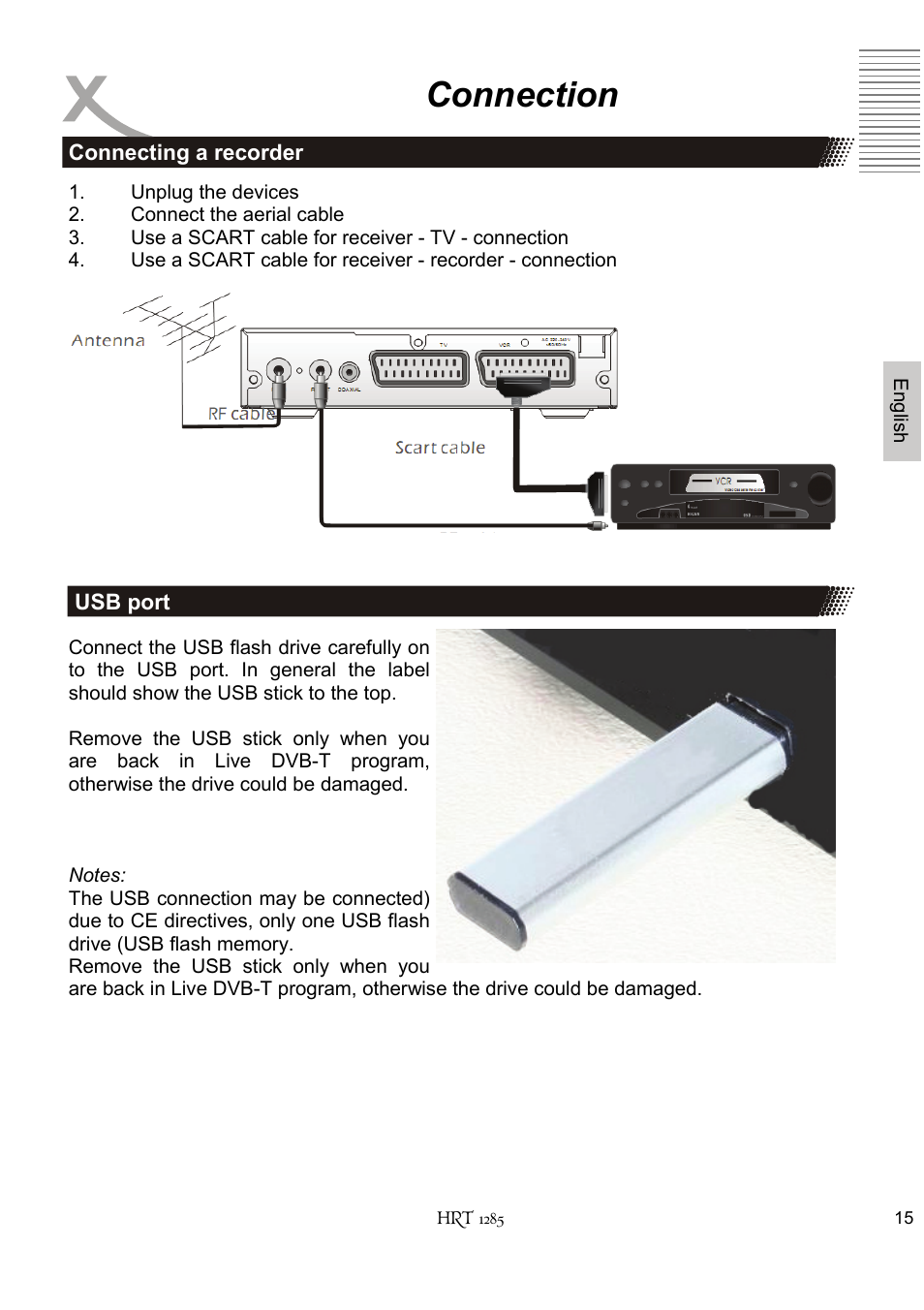 Connection | Xoro HRT 1285 User Manual | Page 67 / 134