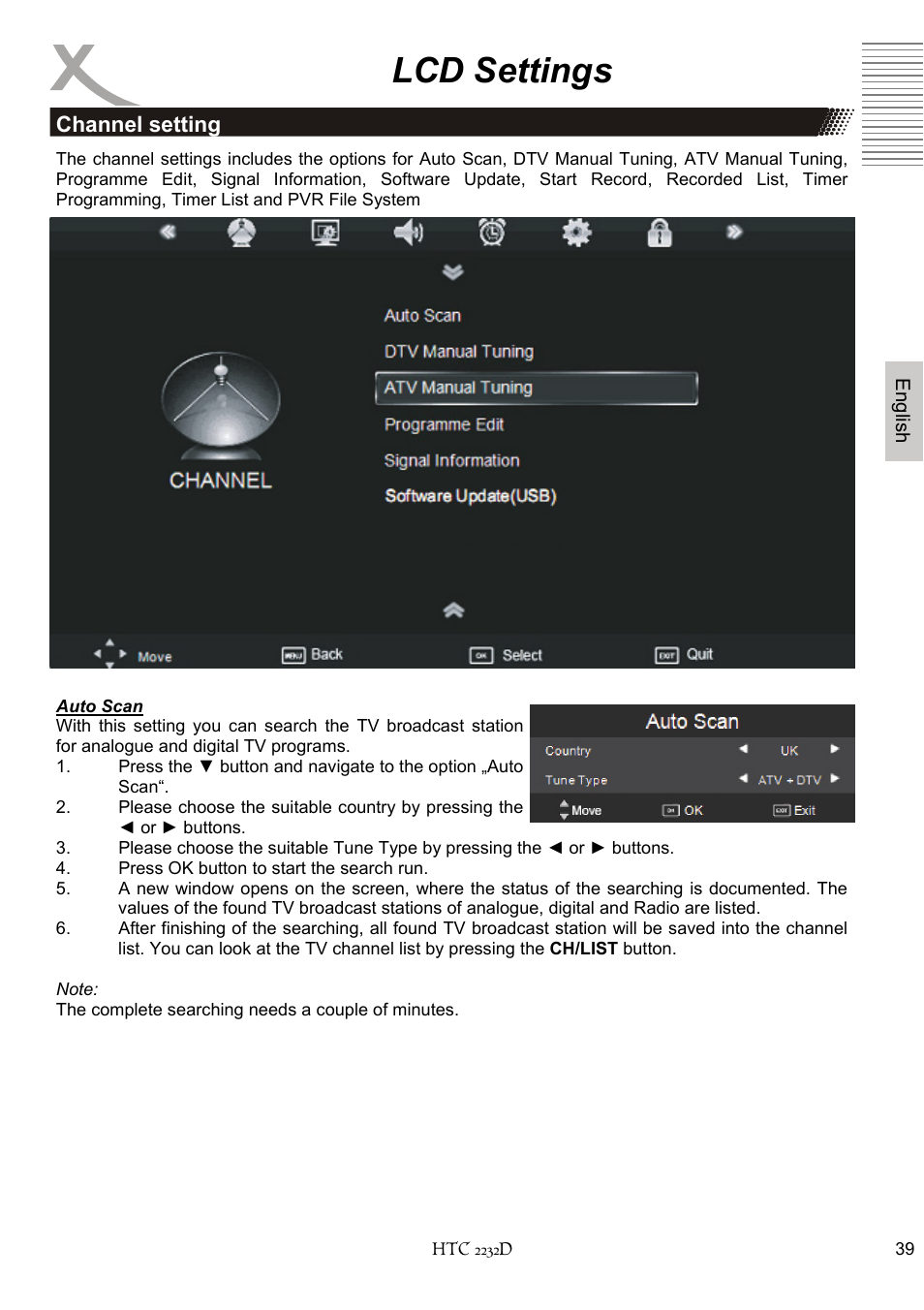 Lcd settings | Xoro HTC 2232D User Manual | Page 105 / 198