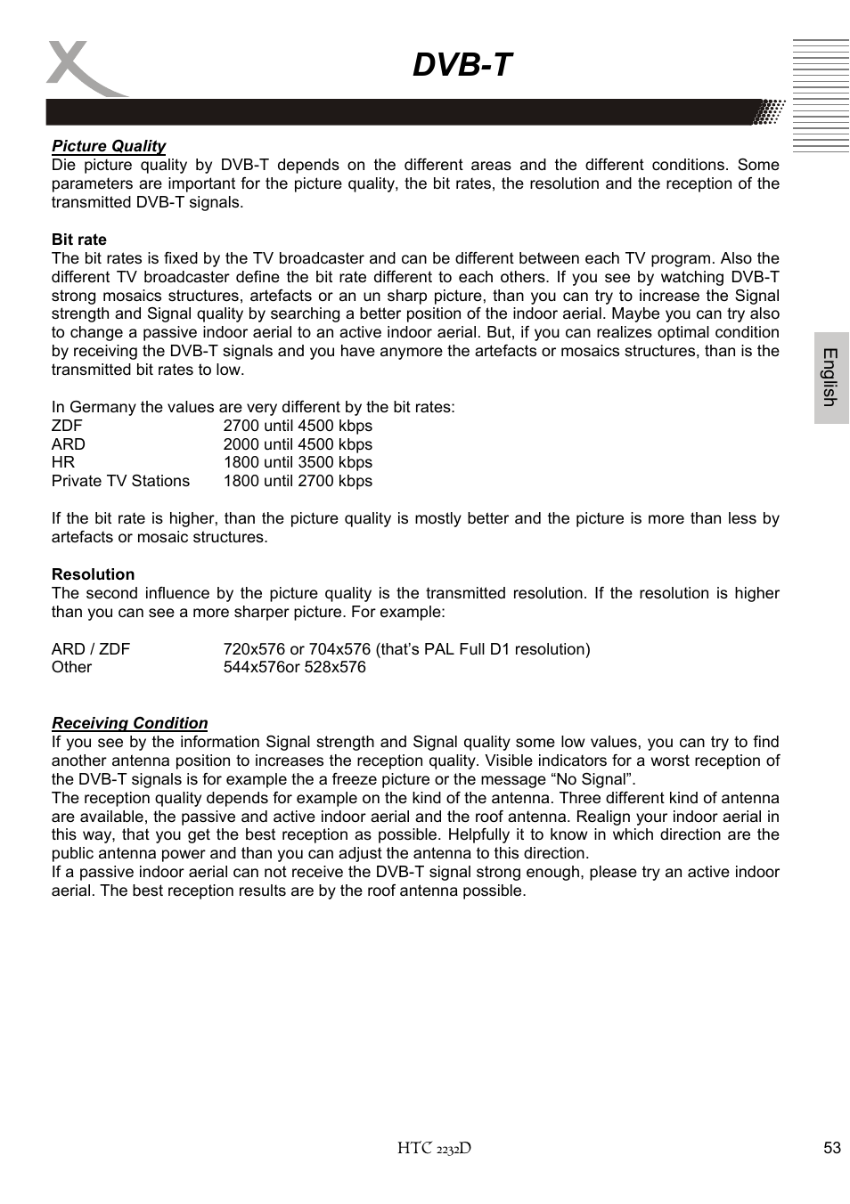 Dvb-t | Xoro HTC 2232D User Manual | Page 119 / 198