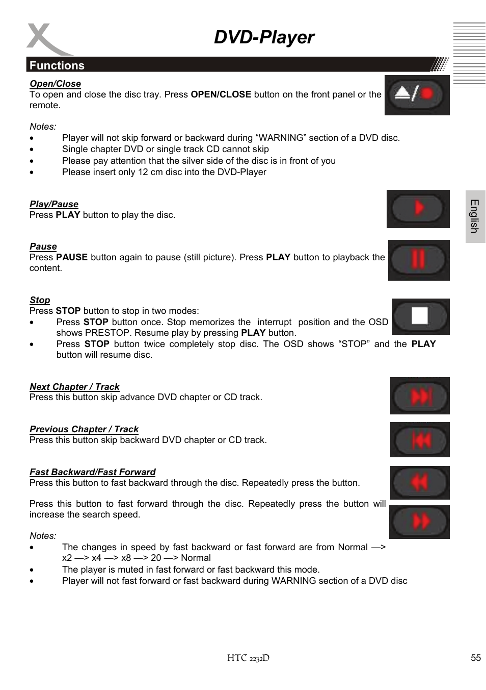 Dvd-player | Xoro HTC 2232D User Manual | Page 121 / 198