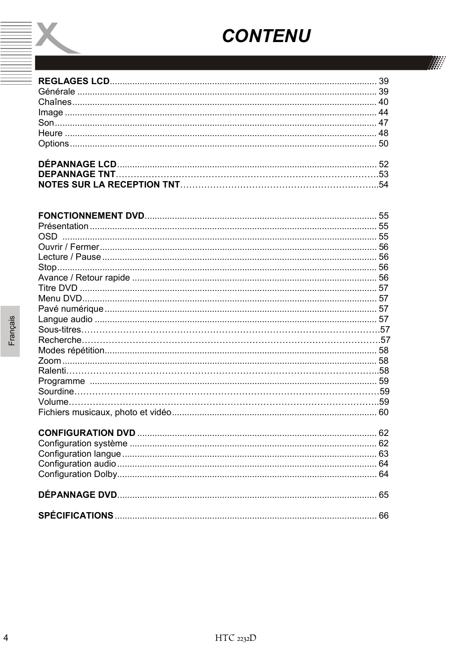 Contenu | Xoro HTC 2232D User Manual | Page 134 / 198