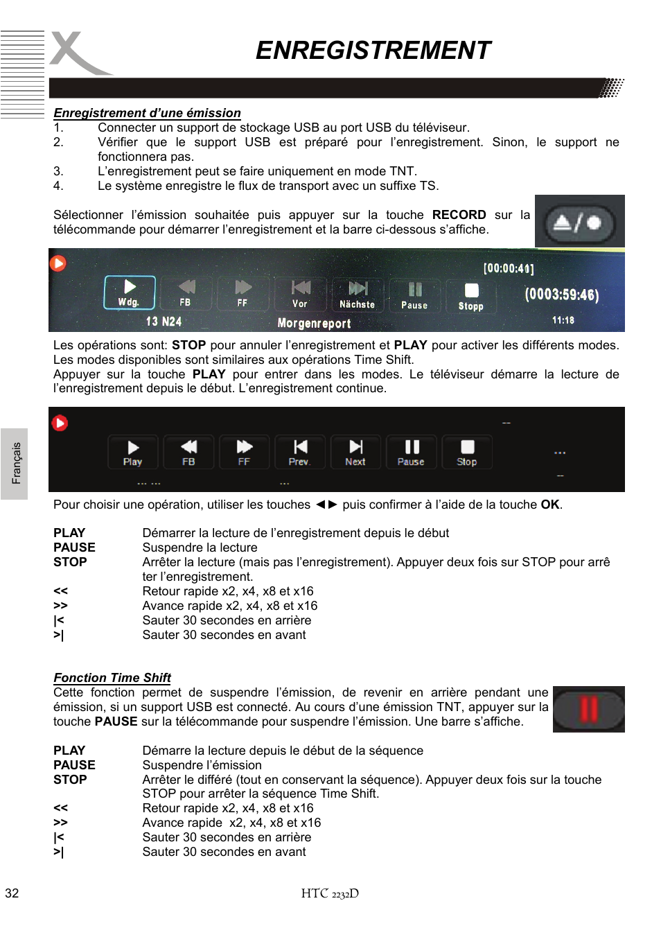 Enregistrement | Xoro HTC 2232D User Manual | Page 162 / 198