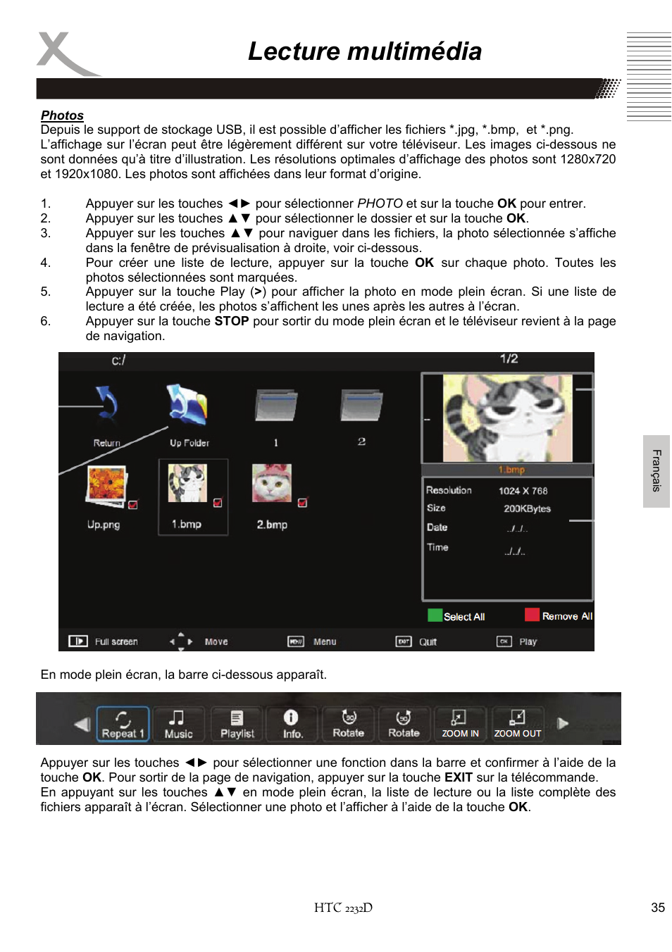 Lecture multimédia | Xoro HTC 2232D User Manual | Page 165 / 198