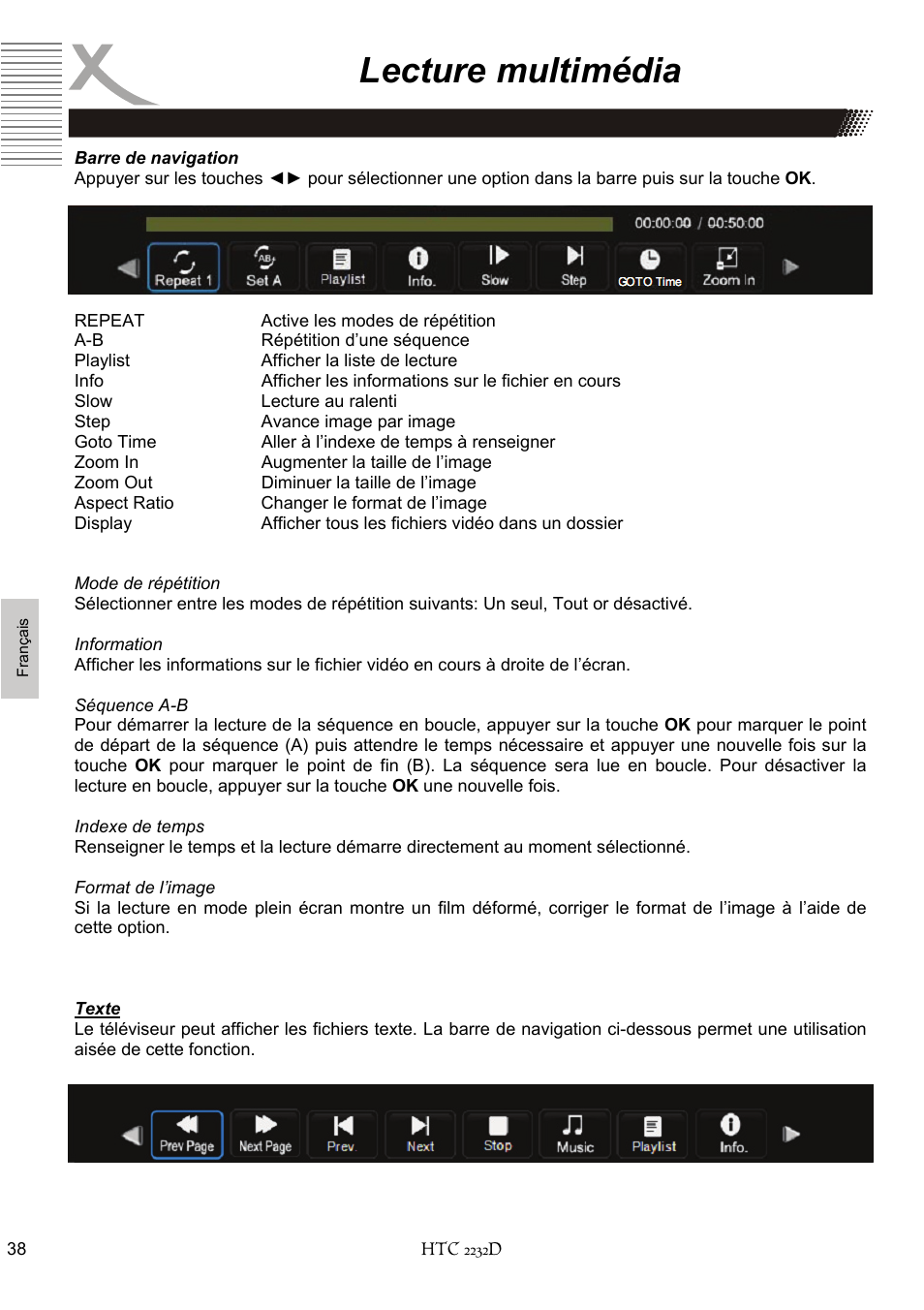 Lecture multimédia | Xoro HTC 2232D User Manual | Page 168 / 198