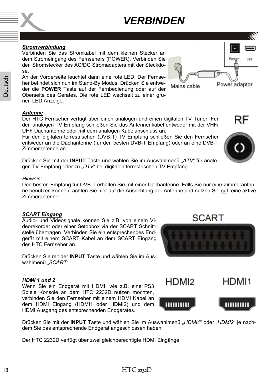 Verbinden | Xoro HTC 2232D User Manual | Page 18 / 198