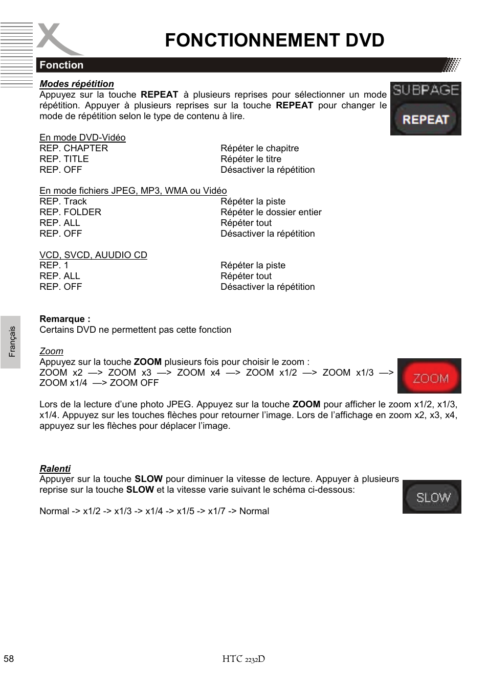 Fonctionnement dvd | Xoro HTC 2232D User Manual | Page 188 / 198