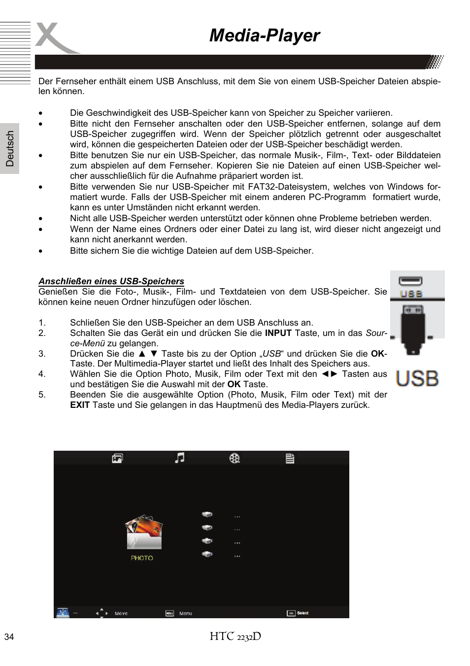 Media-player | Xoro HTC 2232D User Manual | Page 34 / 198