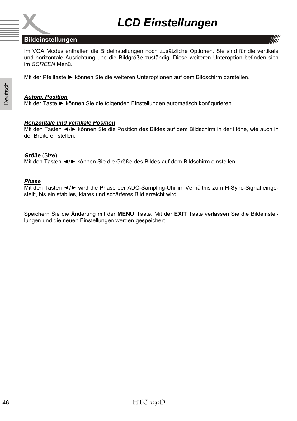 Lcd einstellungen | Xoro HTC 2232D User Manual | Page 46 / 198