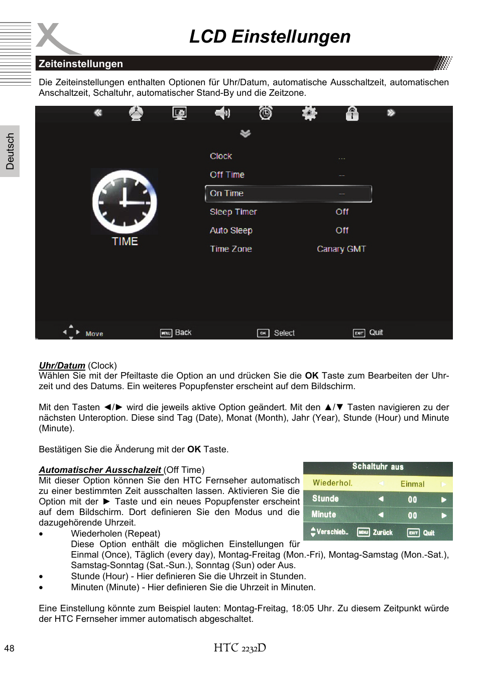 Lcd einstellungen | Xoro HTC 2232D User Manual | Page 48 / 198