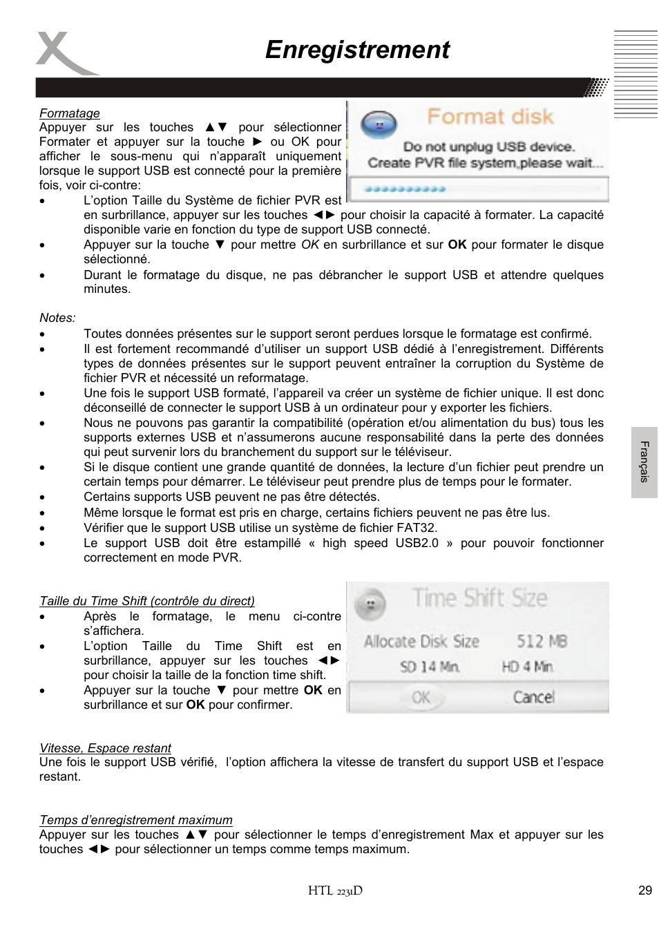 Enregistrement | Xoro HTL 2231D User Manual | Page 131 / 154