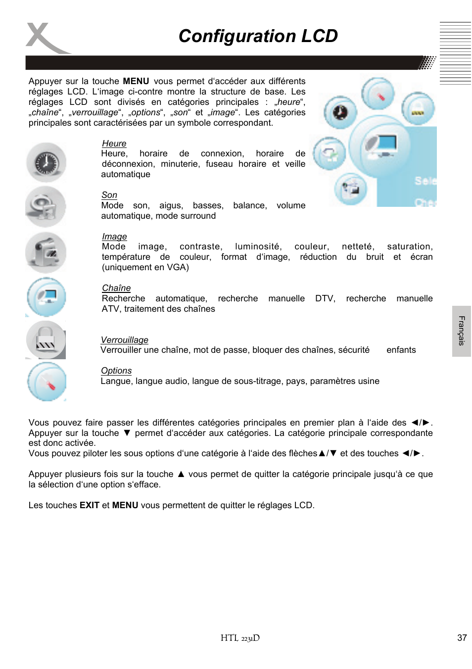 Configuration lcd | Xoro HTL 2231D User Manual | Page 139 / 154