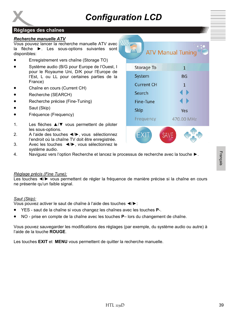 Configuration lcd | Xoro HTL 2231D User Manual | Page 141 / 154