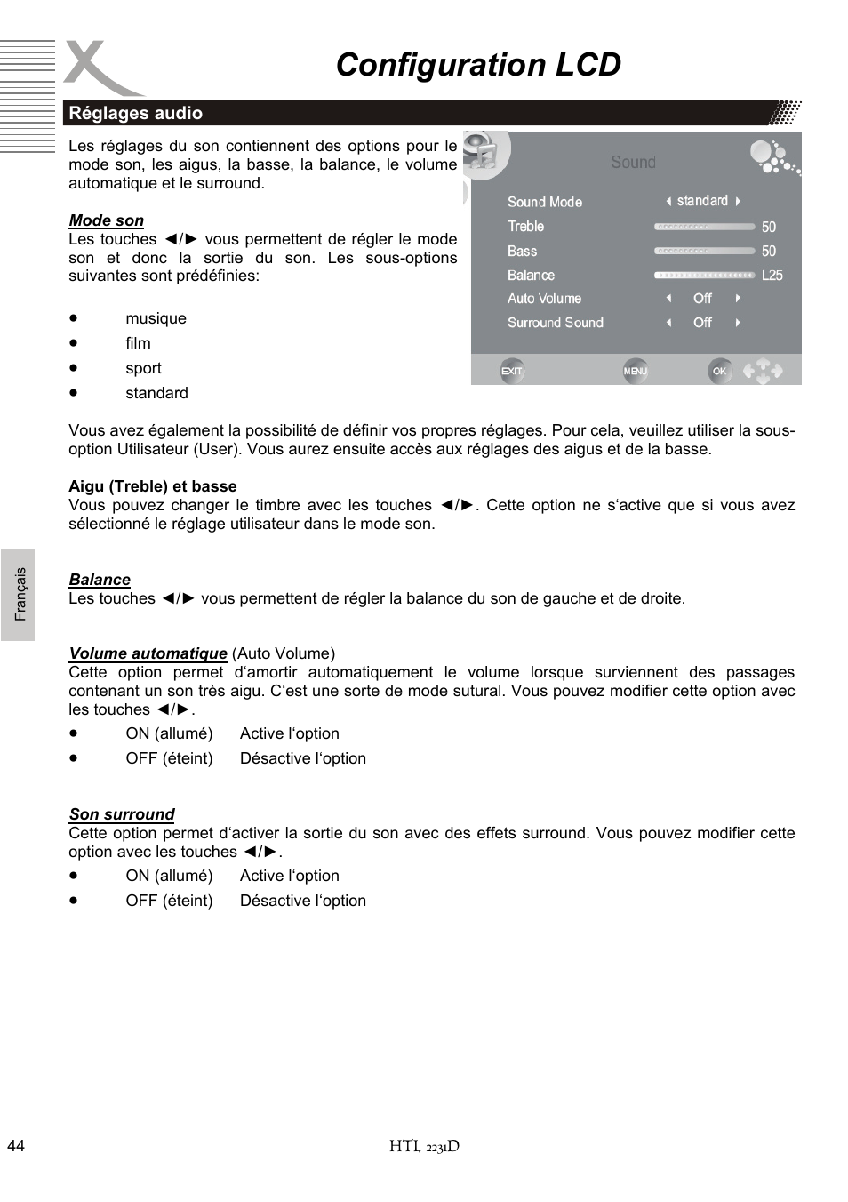 Configuration lcd | Xoro HTL 2231D User Manual | Page 146 / 154