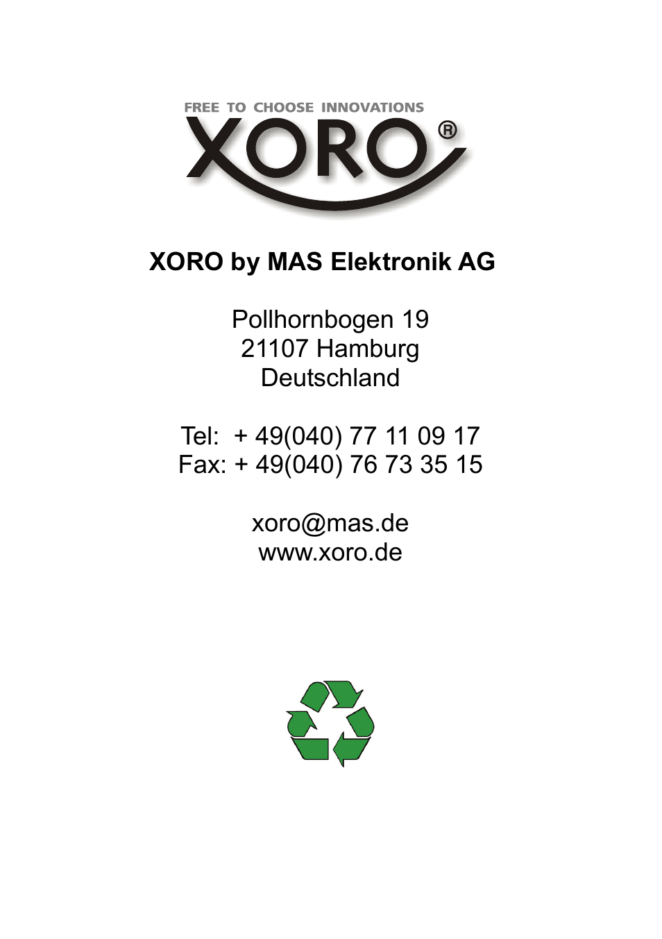 Xoro HTL 2231D User Manual | Page 154 / 154