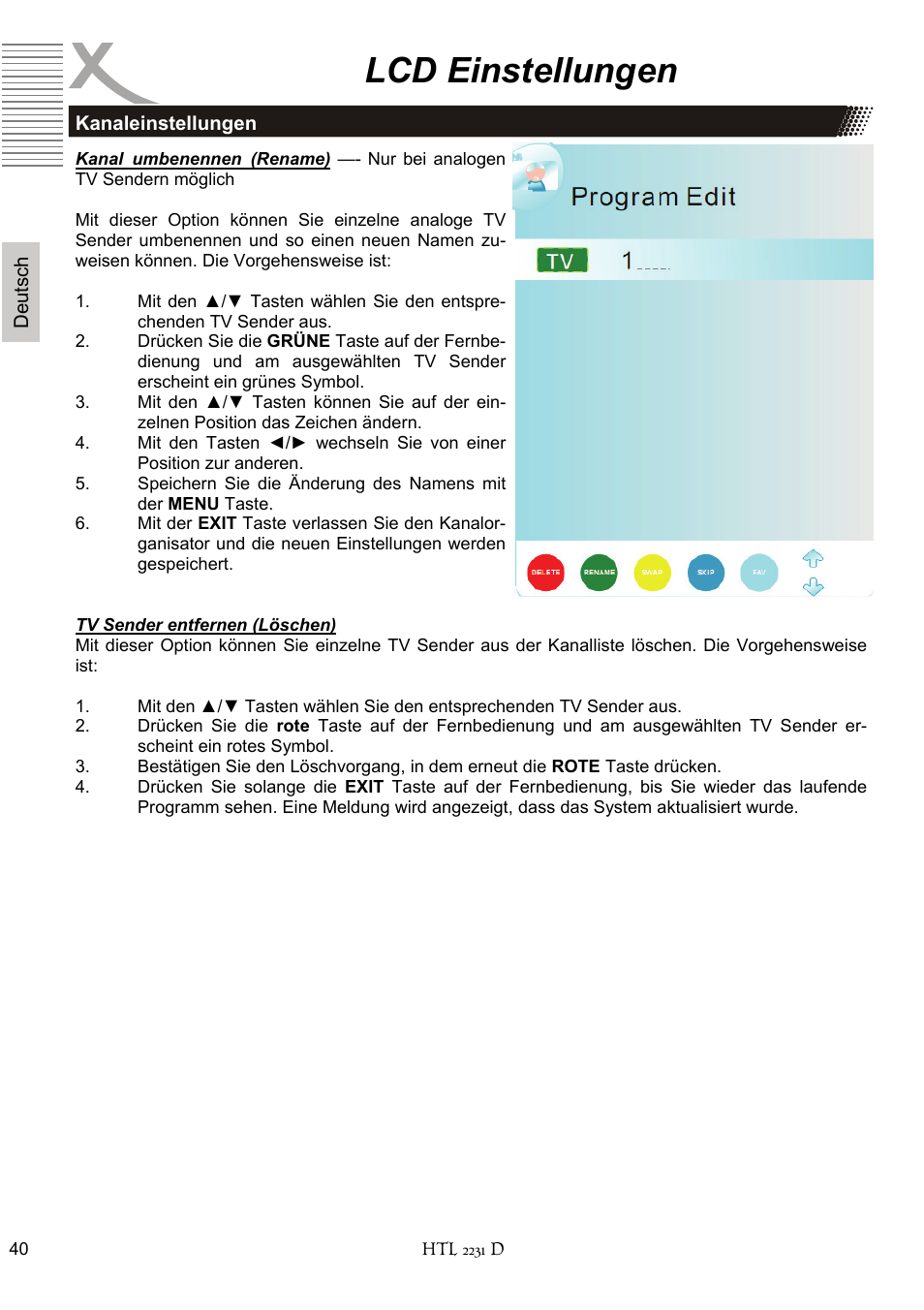 Lcd einstellungen | Xoro HTL 2231D User Manual | Page 40 / 154