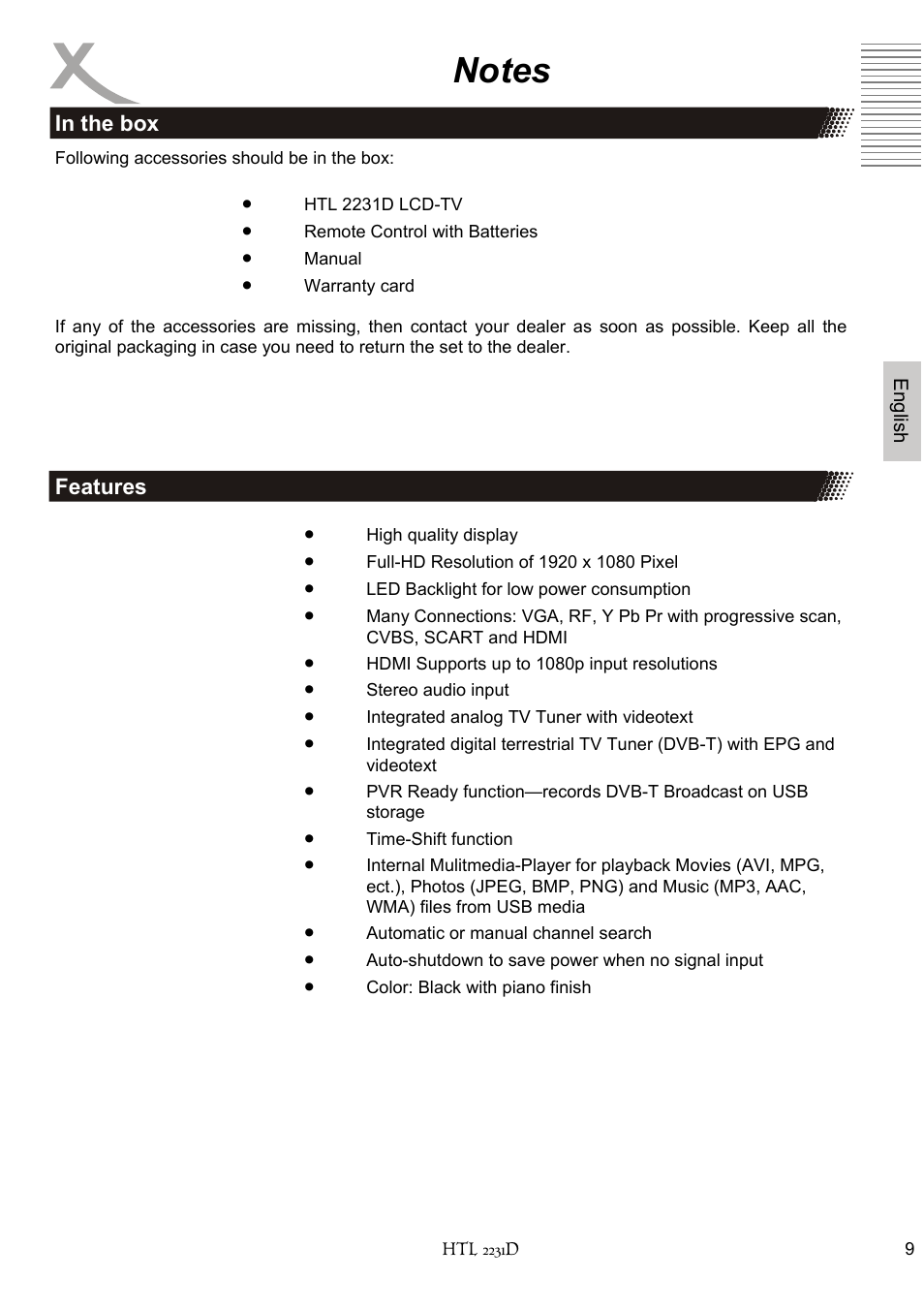 Xoro HTL 2231D User Manual | Page 61 / 154