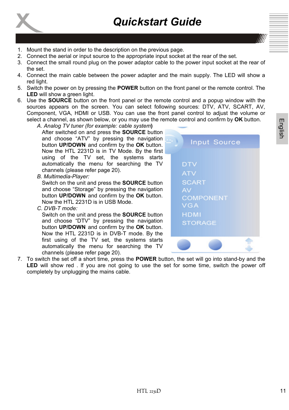 Quickstart guide | Xoro HTL 2231D User Manual | Page 63 / 154