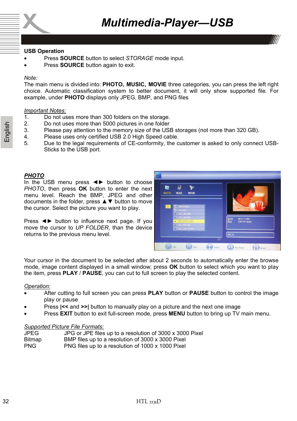 Multimedia-player—usb | Xoro HTL 2231D User Manual | Page 84 / 154