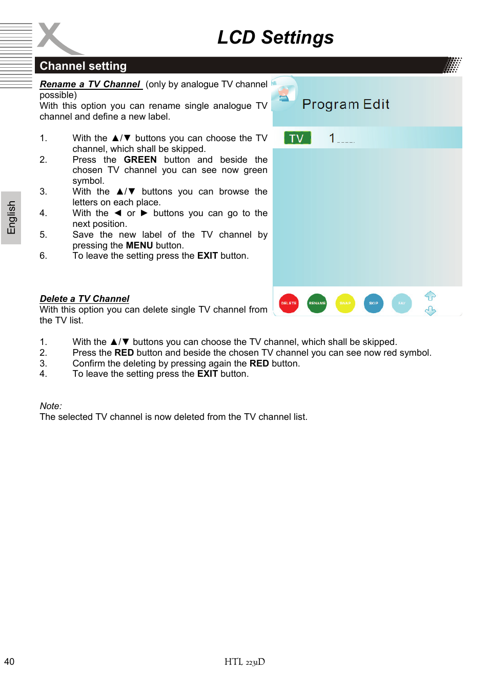 Lcd settings | Xoro HTL 2231D User Manual | Page 92 / 154